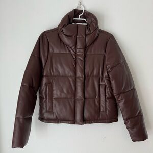 Abercrombie Women's Brown Puffer Jacket